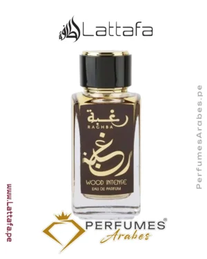 Perfume Raghba Wood Intense de Lattafa – Aroma amaderado, árabe y masculino disponible en Perú